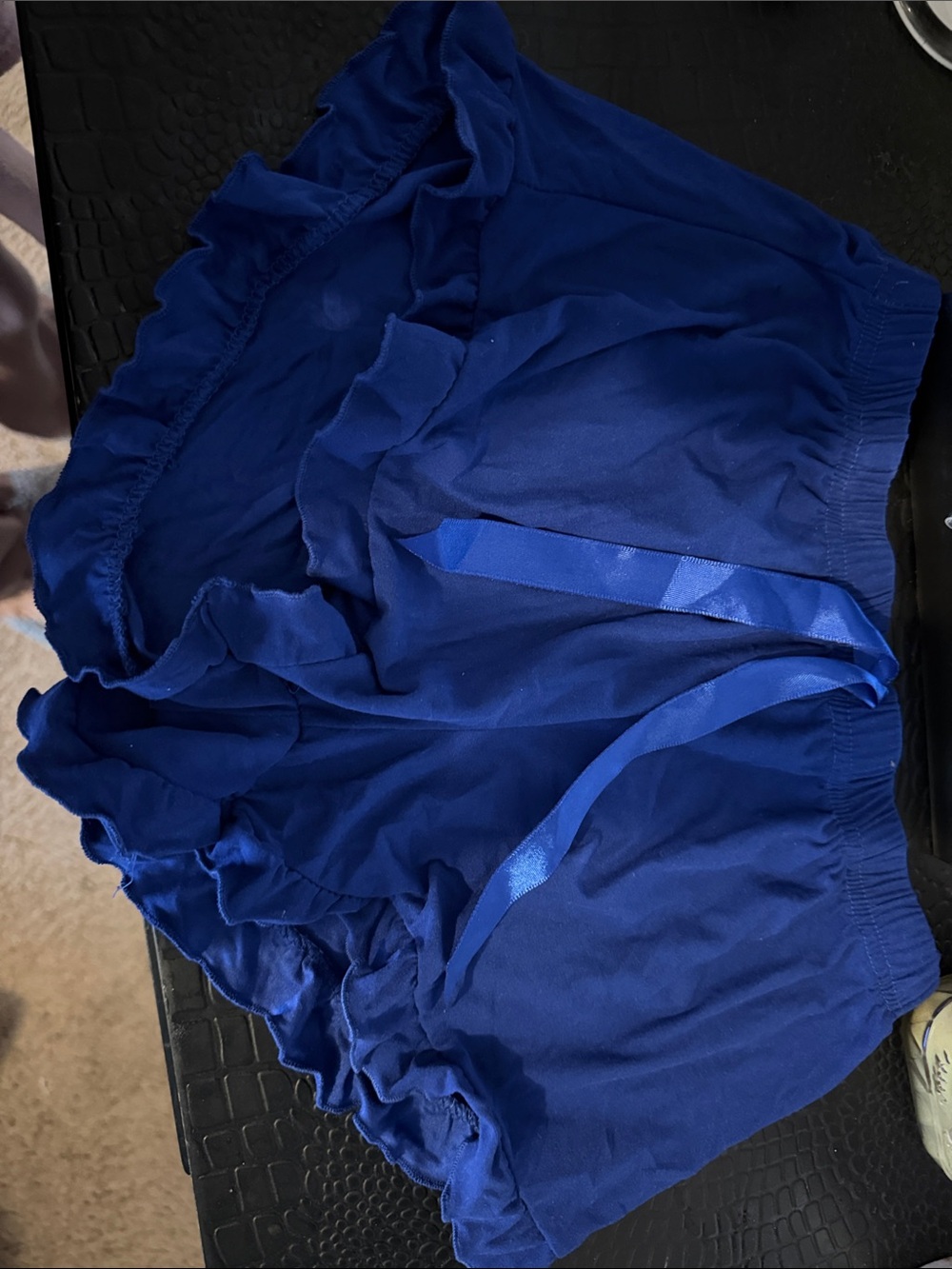 Women's Ruffle Mini Skirt - Royal Blue NEVER BEEN WORN